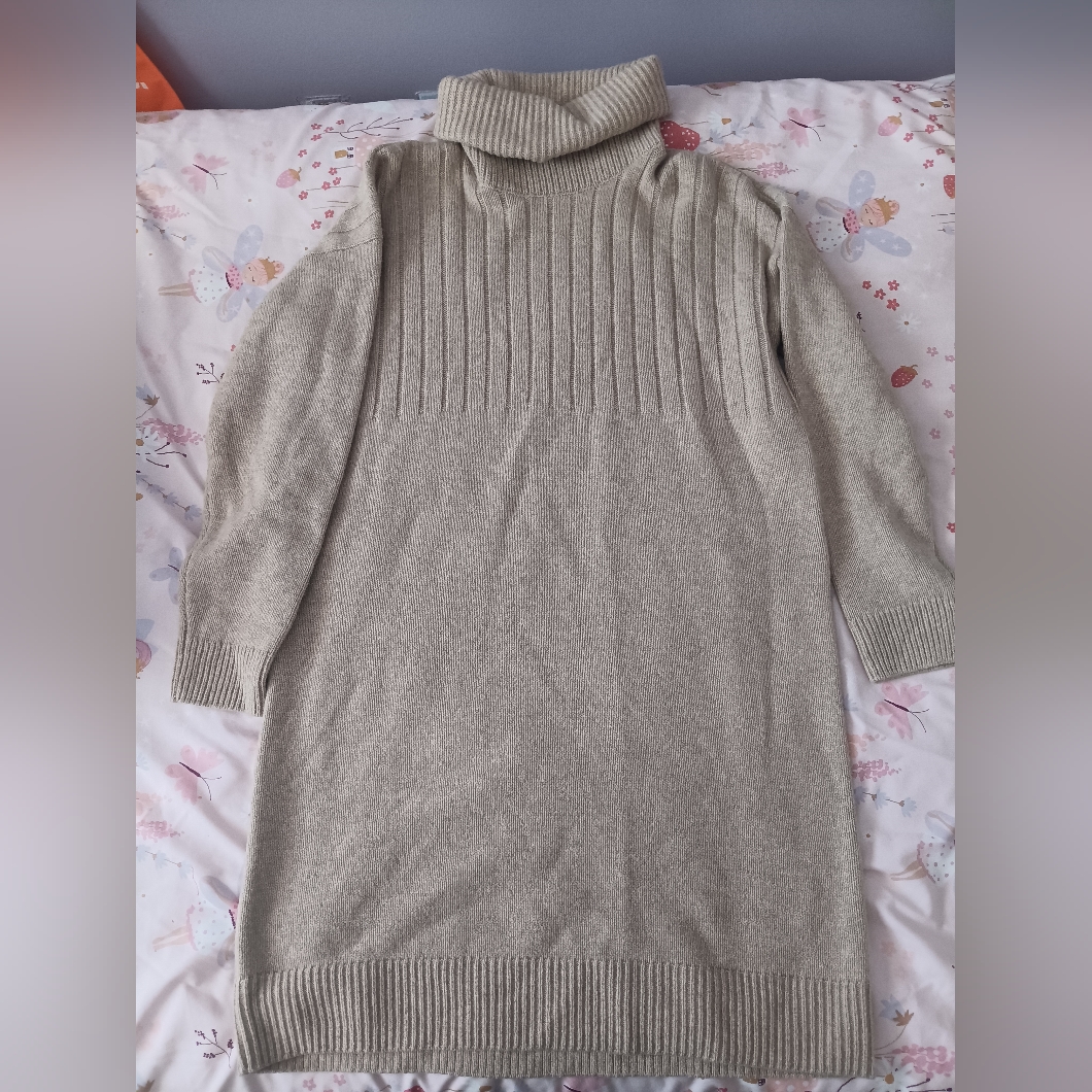 Medewell Women's Beige Turtleneck Sweater